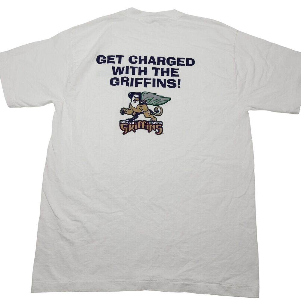 VINTAGE 90s Grand Rapids Griffins Hockey T-Shirt Size XL 1990s Single Stitch